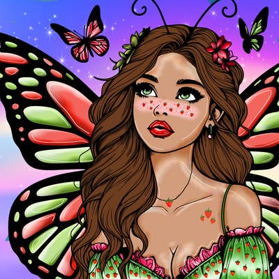 butterfly fairy realistic girl