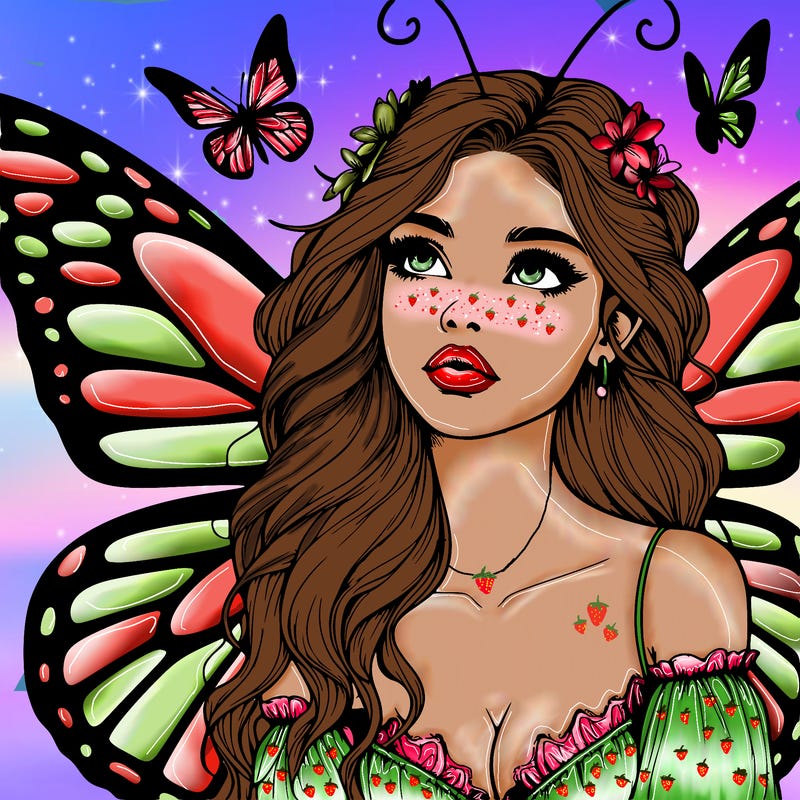 butterfly fairy realistic girl