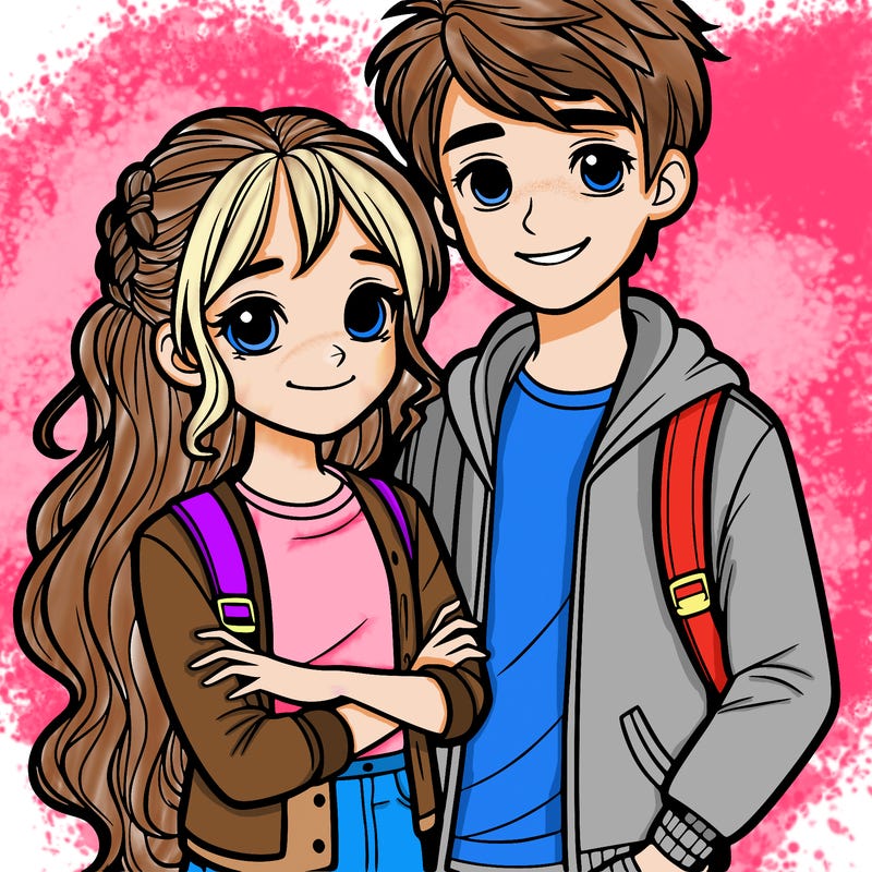 teenage girl and boy