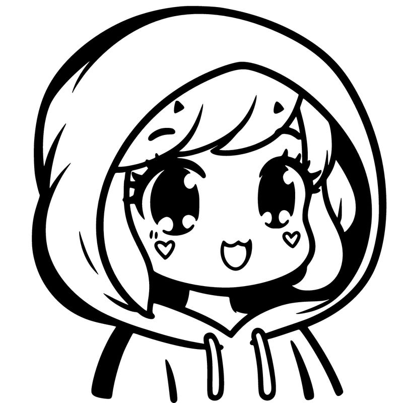 simple girl on hoodie