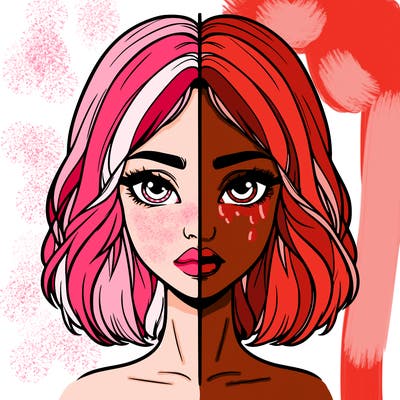 realistic girl split