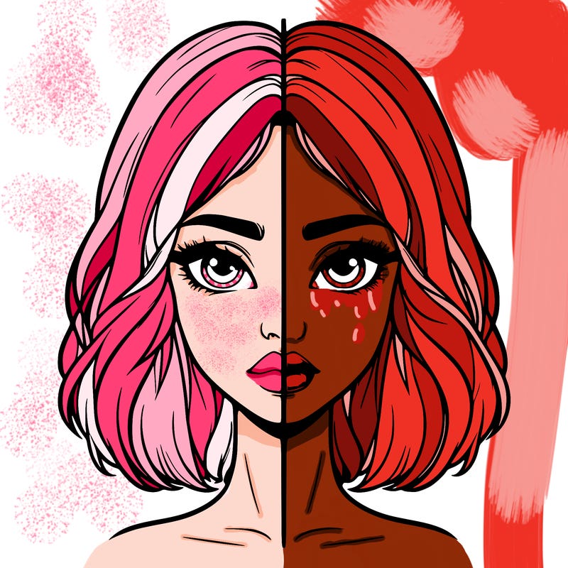 realistic girl split