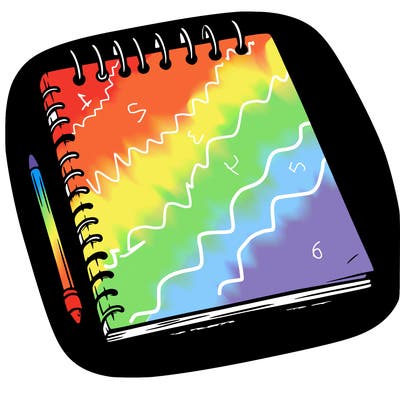 a blank sketch pad