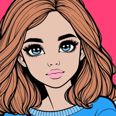 realistic girl whith cute eyes