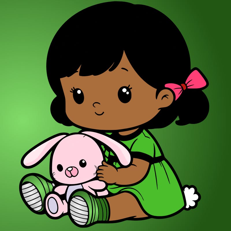 toddler girl with stuffed bunny