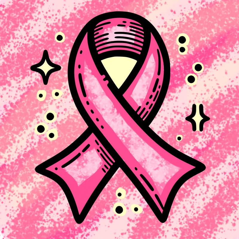 ribbon symbol of national breast cancer awareness month