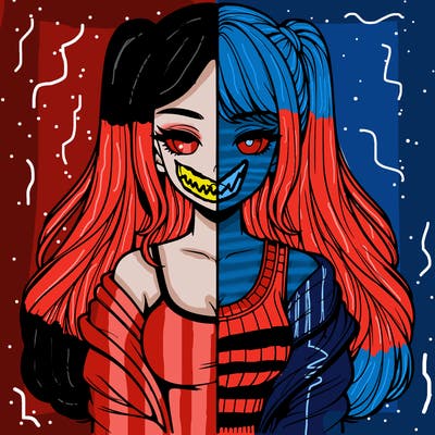 realistic girl split