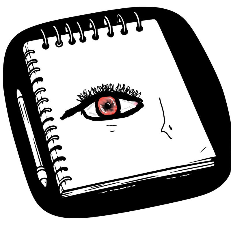 a blank sketch pad