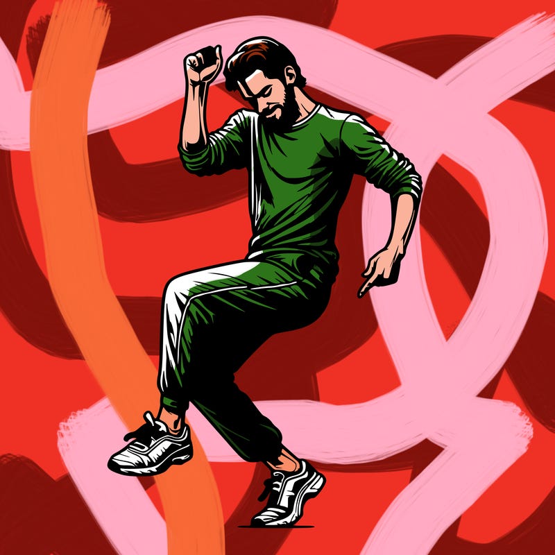 realistic man dancing