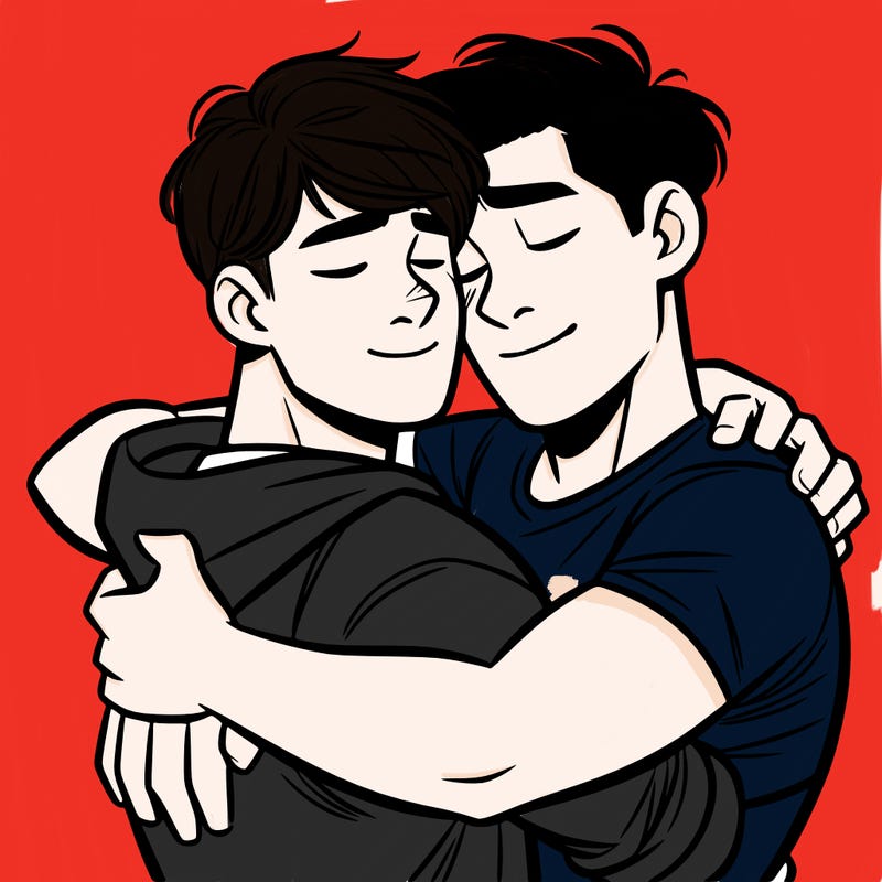 boyfriends hugging