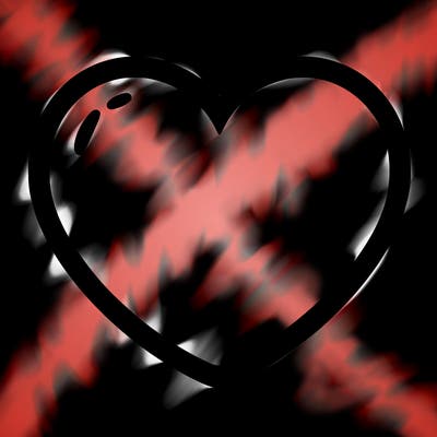 a blank heart