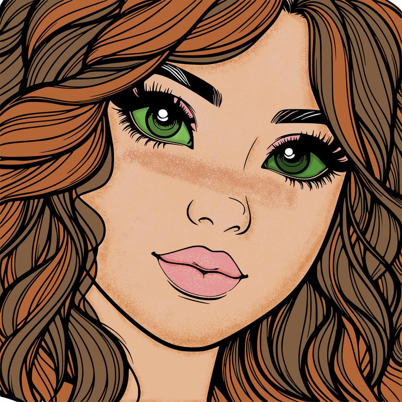 beautiful realistic girl close up to the camera with wavy hair,