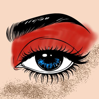 eye closed realistic