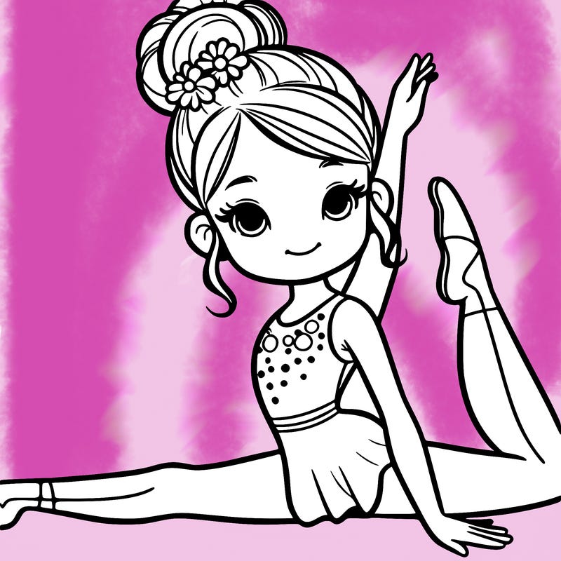 a pretty gymnast doing the splits