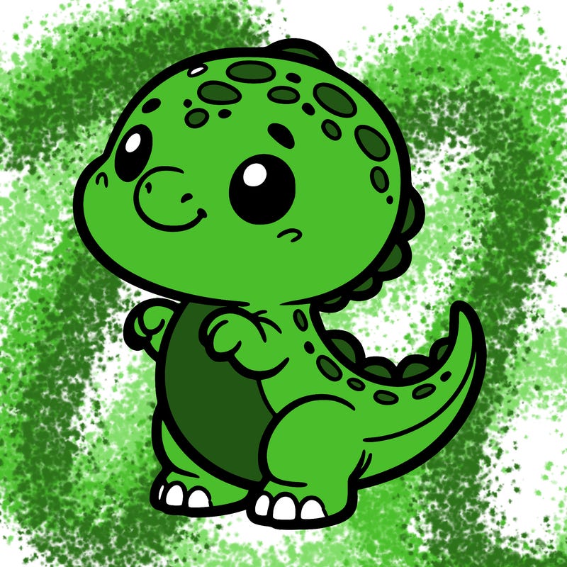 a cute baby t-rex