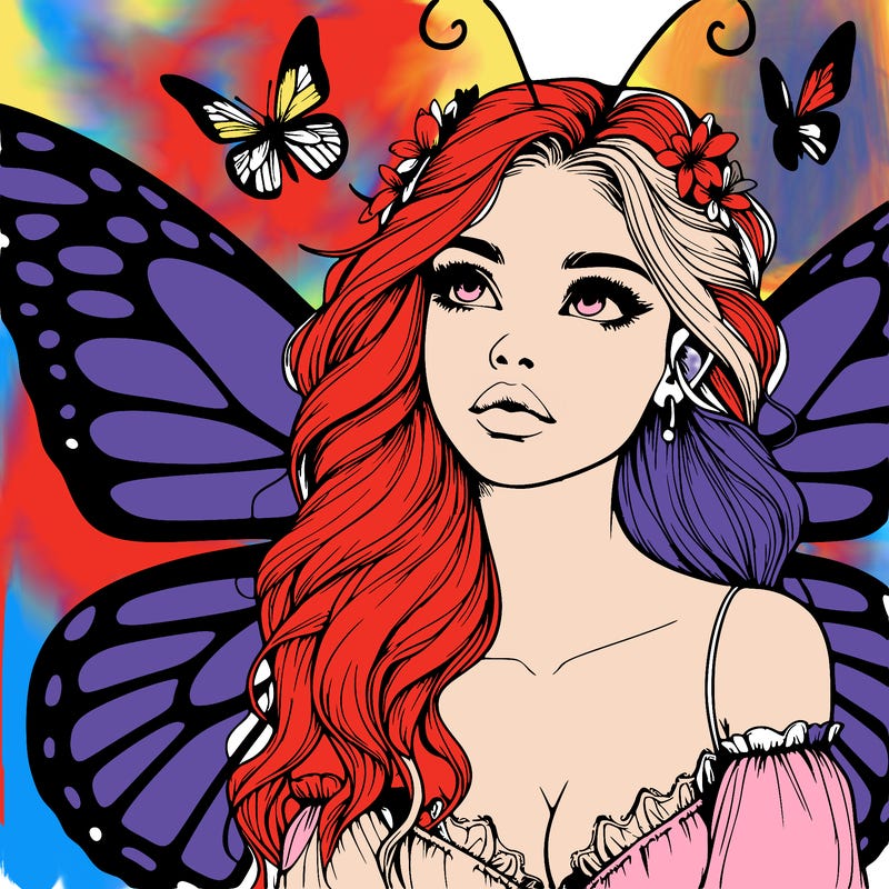 butterfly fairy realistic girl