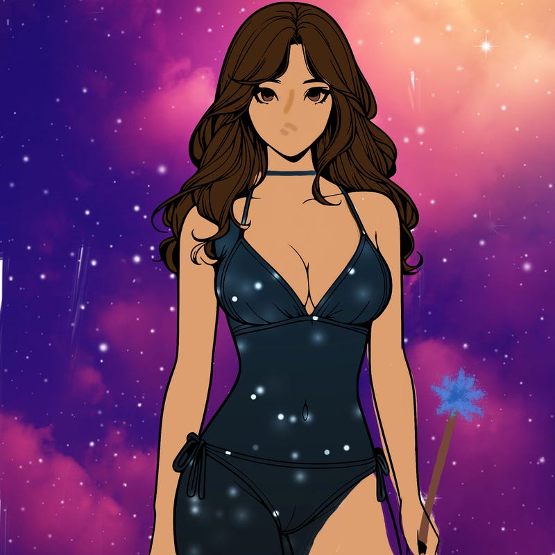 realistic girl with a revealing swimsuit