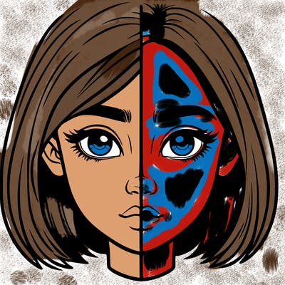 realistic girl split