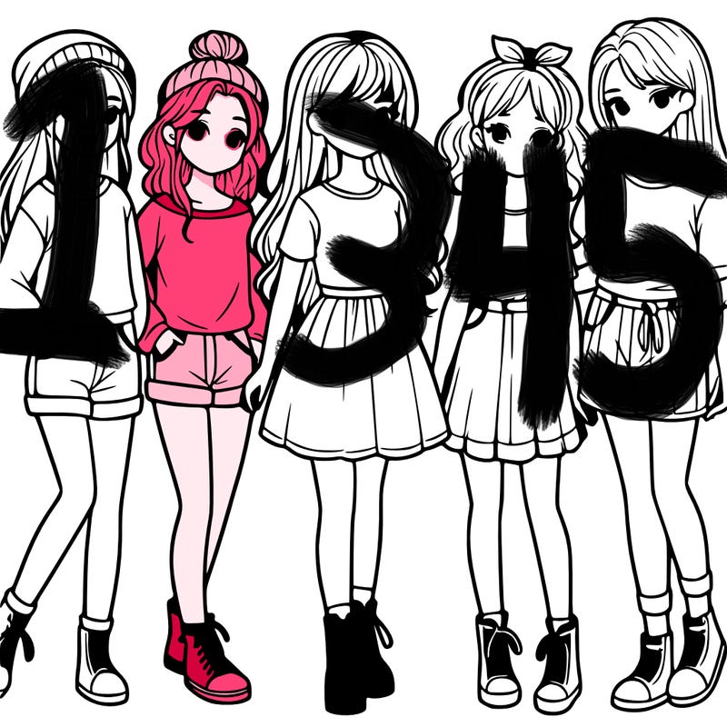 a group of five girls