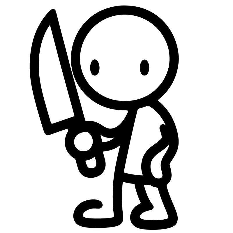 person with knife