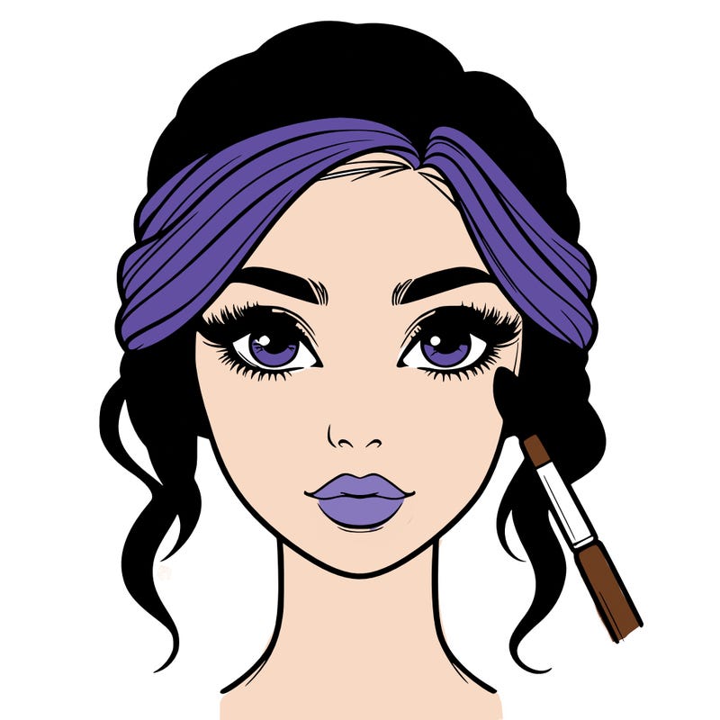 realistic person with makeup