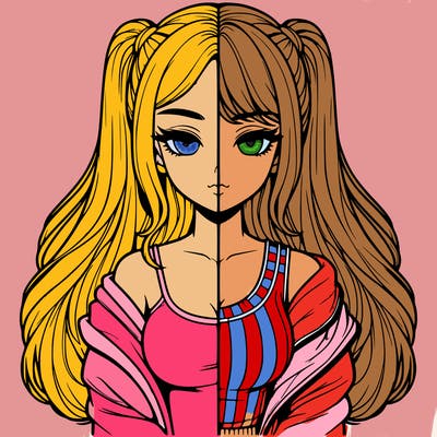 realistic girl split