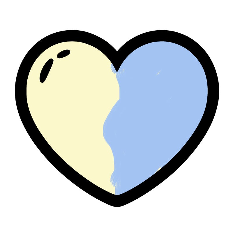 a blank heart