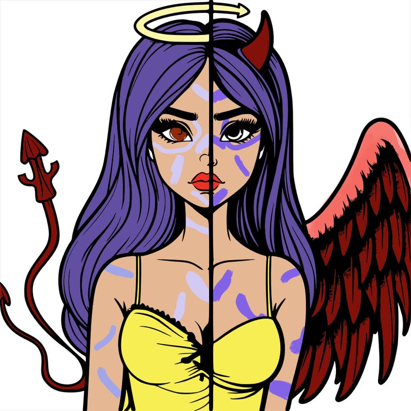 devil vs angel realistic girl