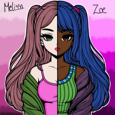 realistic girl split