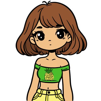 girl in a cute crop top