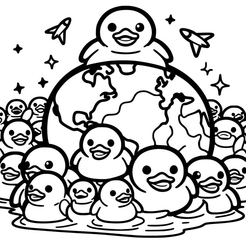 rubber ducks taking over the earth