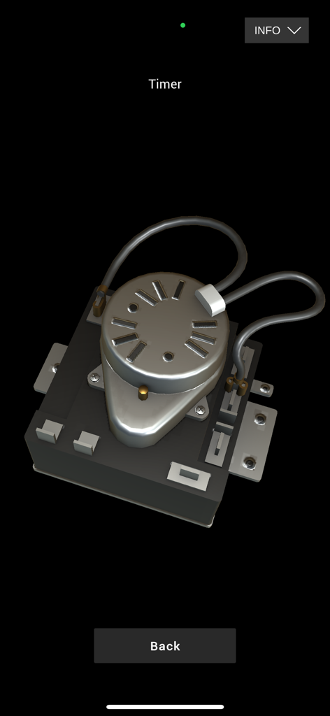 Appliance Repair Sim: Dryer - A detailed 3D model of a dryer timer component within the Appliance Repair Simulator