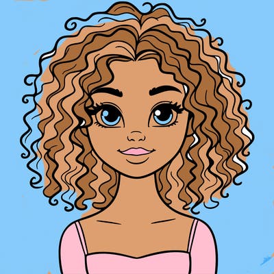 woman with curly hair