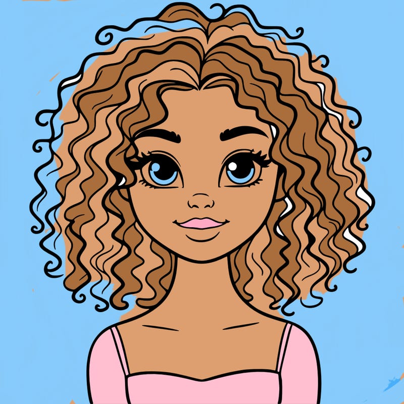 woman with curly hair