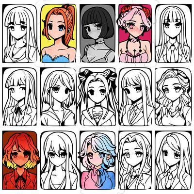 girls that look diffrent anime