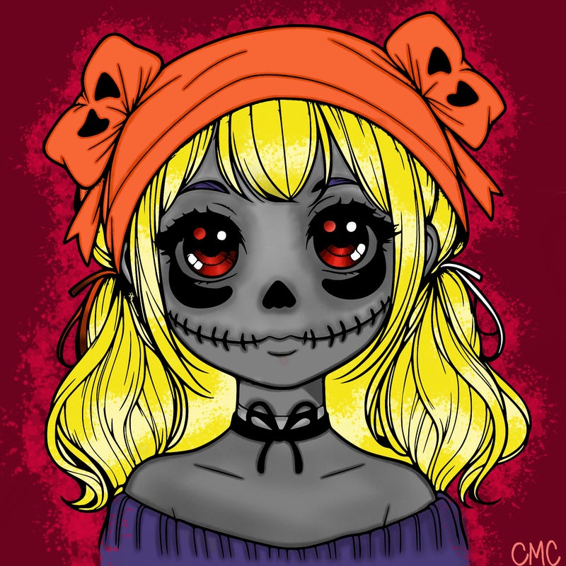realistic girl halloween