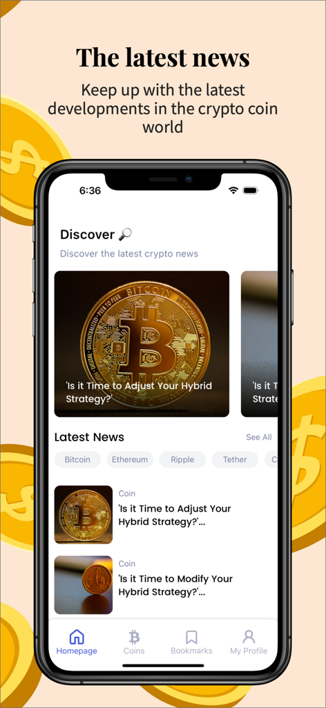 Crypto Newsアプリでの最新の仮想通貨ニュースヘッドラインと市場トレンド