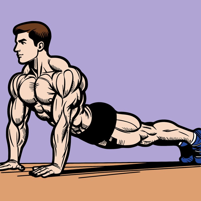 muscular ballerina doing pushups