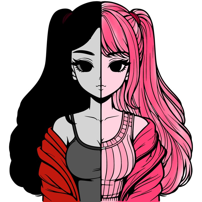 realistic girl split