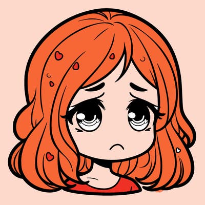 sad girl face