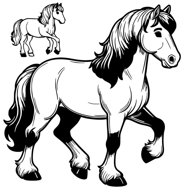realistic horse