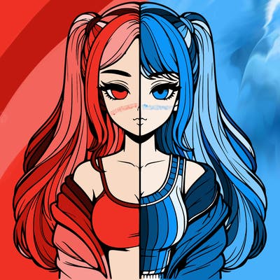 realistic girl split