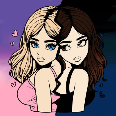 realistic girl split