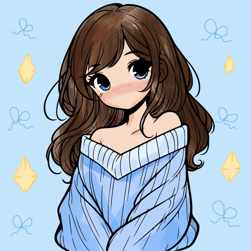 shy pretty girl wearing a sweater that is falling off one shoulder portrait