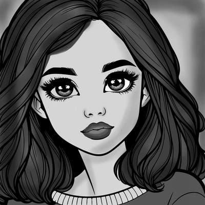 realistic girl whith cute eyes