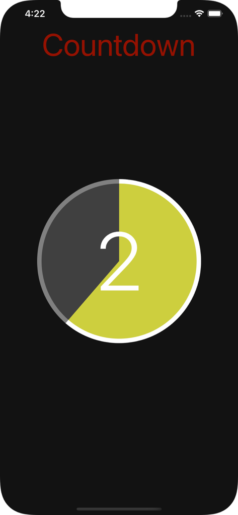 Intervals Timer - Workout countdown screen with a circular timer displaying two seconds