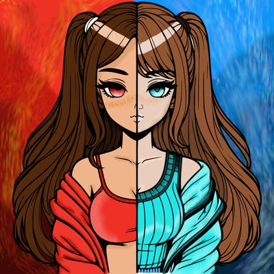 realistic girl split