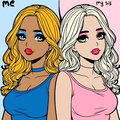 realistic twin sisters