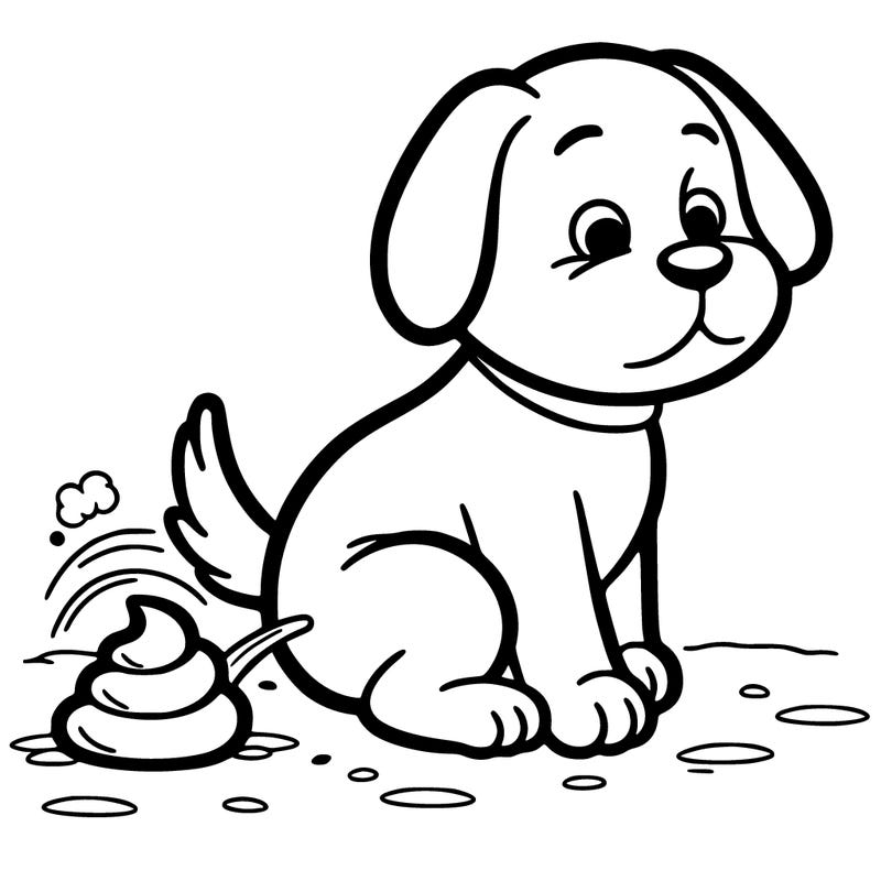 a dog pooping