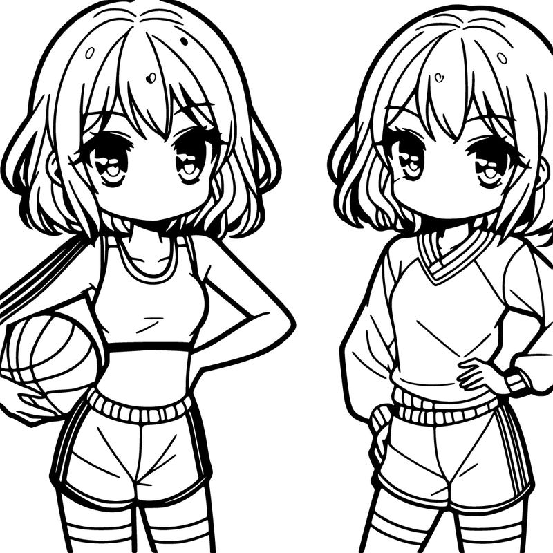 girl manga character sports